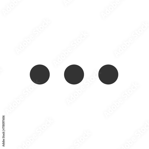 three dots icon. Element of minimalistic icon for mobile concept and web apps. Signs and symbols collection icon for websites, web design, mobile app