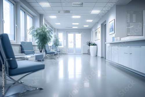 Modern Healthcare Workspace with Doctor and Nurse in Medical Office  Medical Office Background 3D rendering