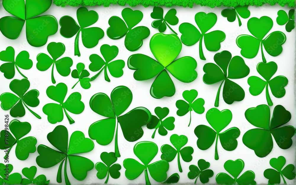 Green shamrock background perfect composition
