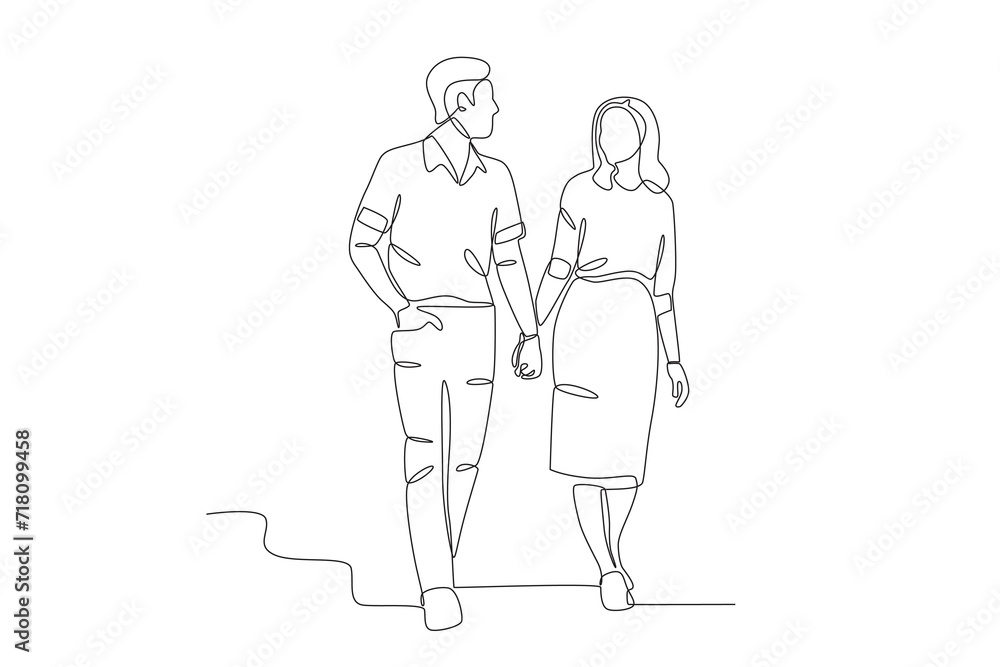 Couple on a walk Couple on a walk
