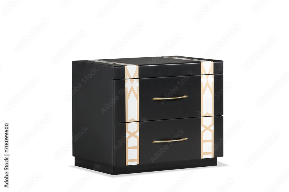 Bedside table Wooden furniture for bedroom web site design or advertisement. Isolated vector icon on White background Bedside table Wooden furniture for bedroom web site design or advertisement. Isolated vector icon on White background