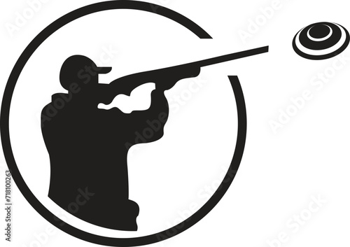 Sporting Clays Target and Sport Shotgun Gun Club Logo Template