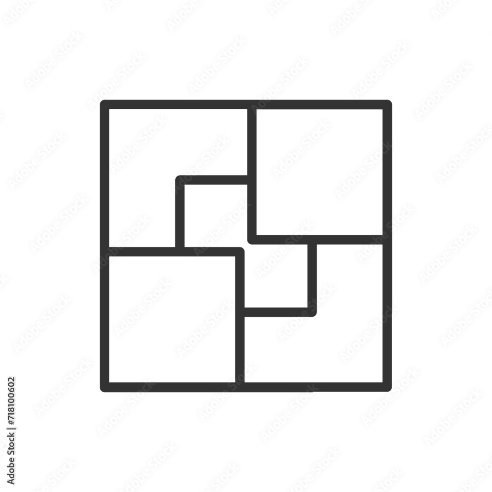 Logo design with square icon Logo design with square icon
