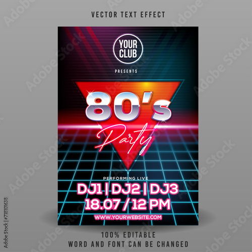 80's Party flyer template