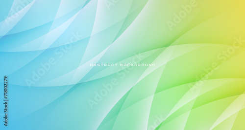 3D colorful geometric abstract background overlap layer on bright space with waves decoration. Minimalist modern graphic design element cutout style concept for banner, flyer, card, or brochure cover