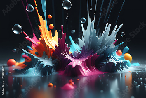 black background with splash