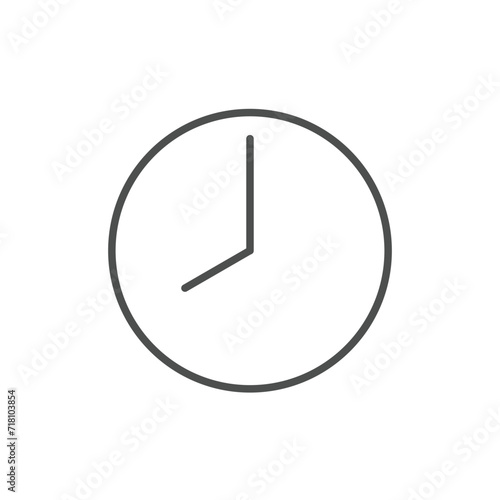 Clock icon in trendy flat style isolated on background. Clock icon page symbol for your web site design Clock icon logo, app, UI.