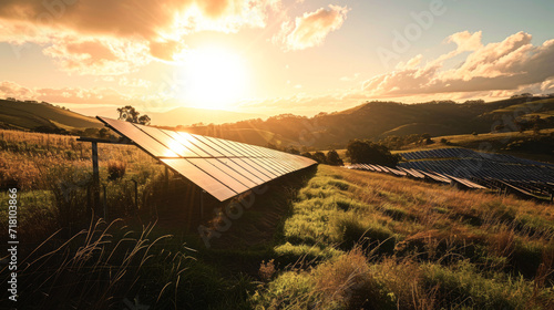 Harnessing the sun's power, these solar panels represent a sustainable alternative to traditional electric sources, highlighting the importance of ecology and renewable energy