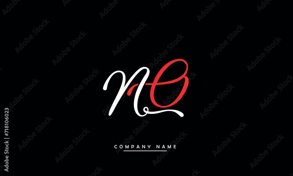 NO, ON, N, O Abstract Letters Logo Monogram NO, ON, N, O Abstract Letters Logo Monogram