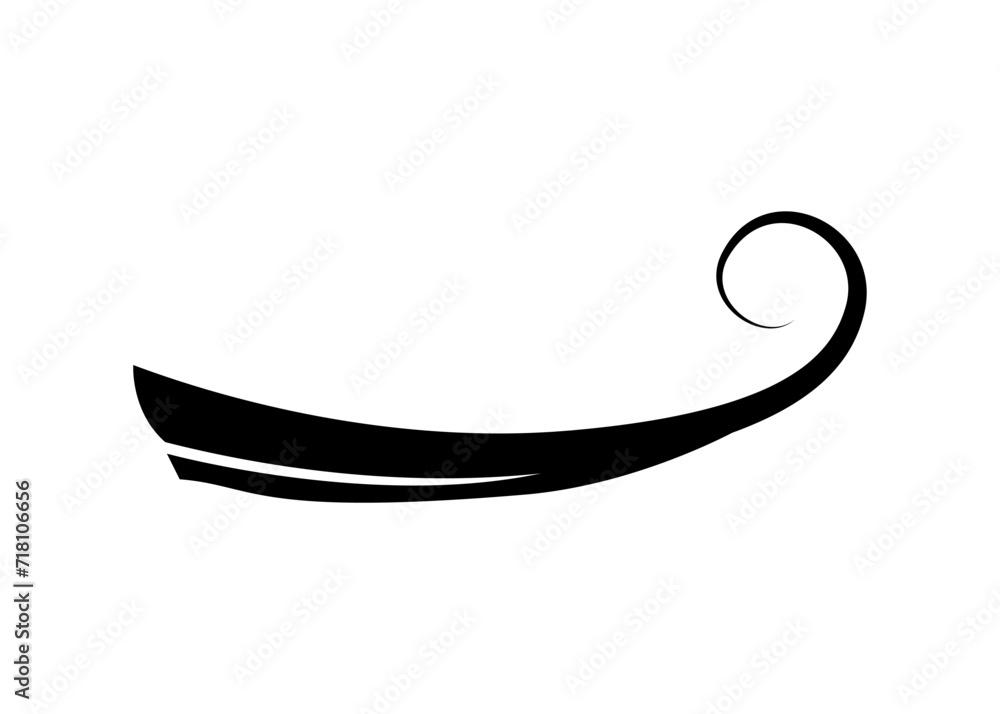 Swoosh typography text tail shape. Calligraphic decoration swish symbol. Retro underline, black stroke or ornament design vector illustration Swoosh typography text tail shape. Calligraphic decoration swish symbol. Retro underline, black stroke or ornament design vector illustration