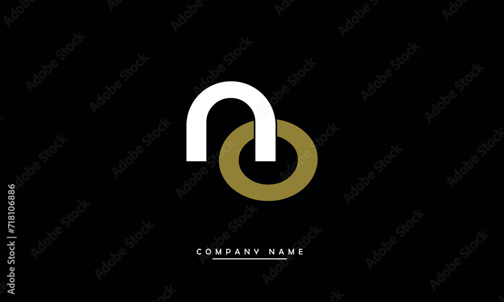 NO, ON, N, O Abstract Letters Logo Monogram NO, ON, N, O Abstract Letters Logo Monogram