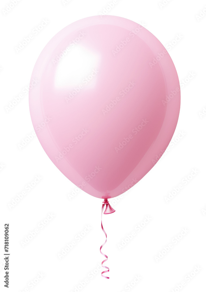Light pink balloon isolated on transparent or white background Light pink balloon isolated on transparent or white background