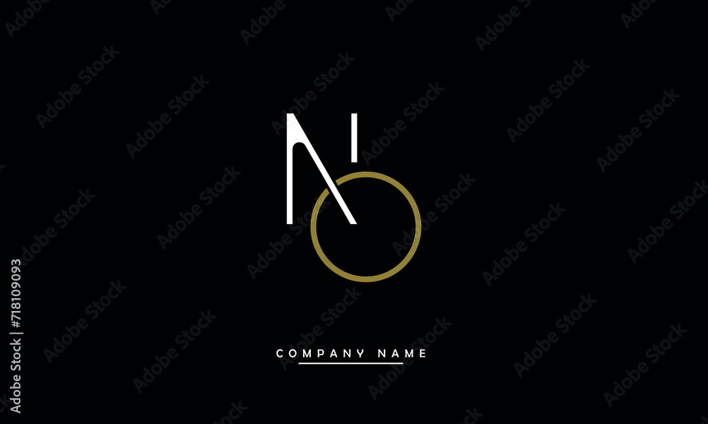 NO, ON, N, O Abstract Letters Logo Monogram NO, ON, N, O Abstract Letters Logo Monogram