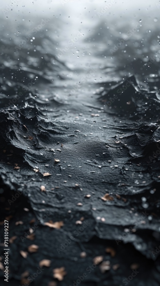 A black and white photo of water and leaves. A black and white photo of water and leaves.