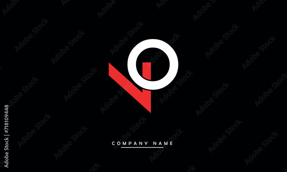 NO, ON, N, O Abstract Letters Logo Monogram NO, ON, N, O Abstract Letters Logo Monogram