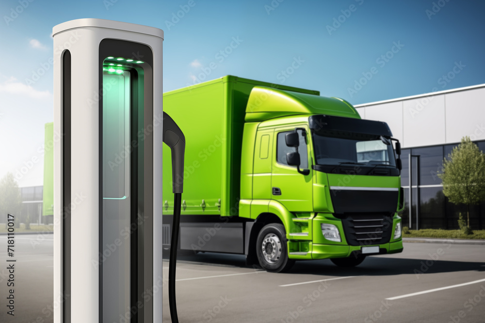 Green truck powered by clean carbon neutral energy Green truck powered by clean carbon neutral energy