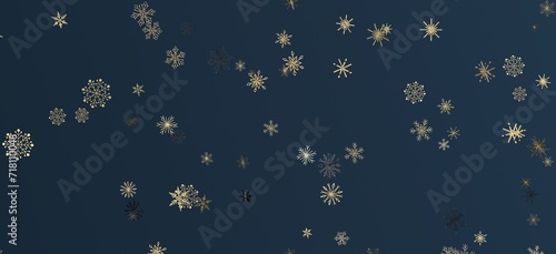 colorful XMAS Stars - A whirlwind of golden snowflakes and stars. New