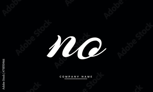 NO, ON, N, O Abstract Letters Logo Monogram