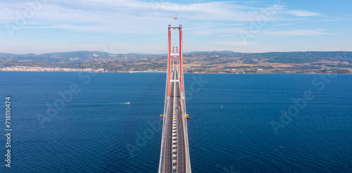 new bridge connecting two continents 1915 canakkale bridge (dardanelles bridge), Canakkale, Turkey photo