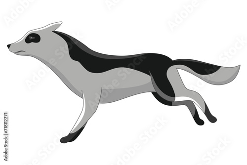 Dog running animation, creature movement. Doggy pose in movement. Character move for games, cartoon or video. Flat vector illustration