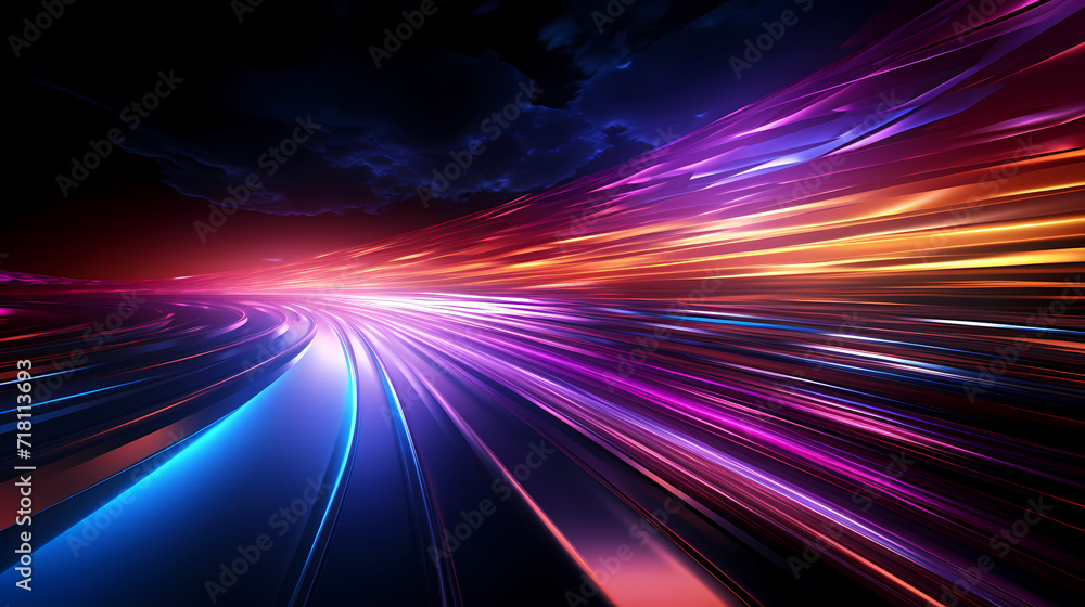 Obraz premium Future technology lines background, abstract future technology background