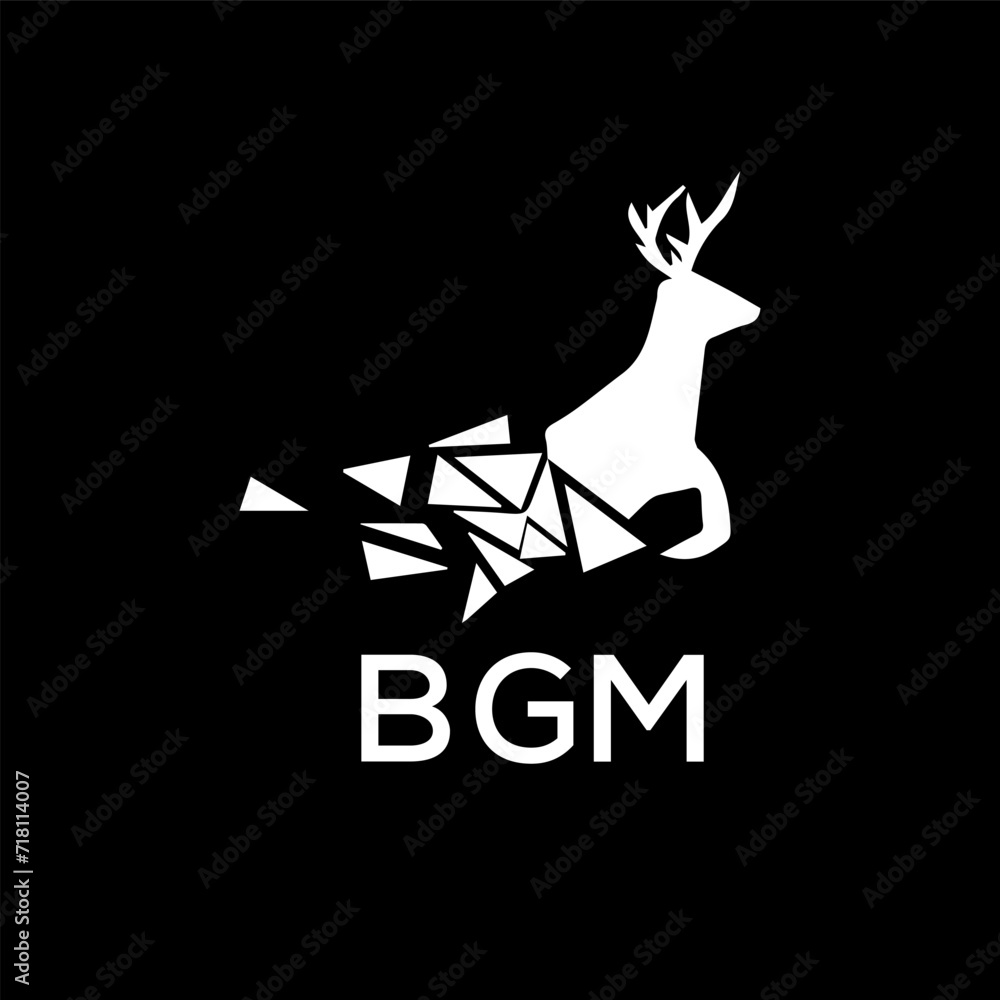 BGM Letter logo design template vector. BGM Business abstract connection vector logo. BGM icon circle logotype.

