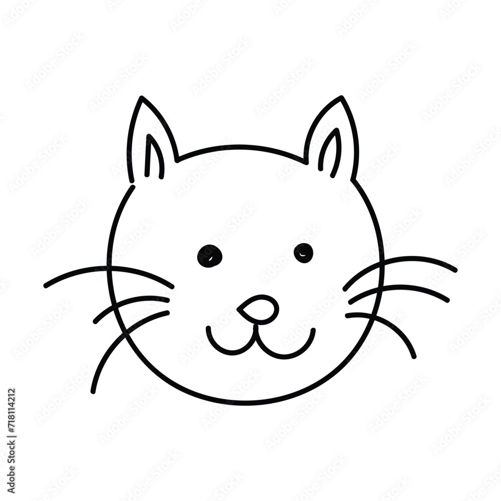 Funny Cat face design for print or use as poster, card, flyer, tattoo or T Shirt Funny Cat face design for print or use as poster, card, flyer, tattoo or T Shirt
