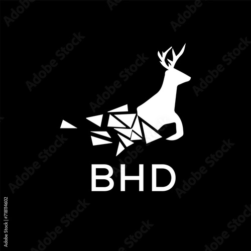 BHD Letter logo design template vector. BHD Business abstract connection vector logo. BHD icon circle logotype.
 photo