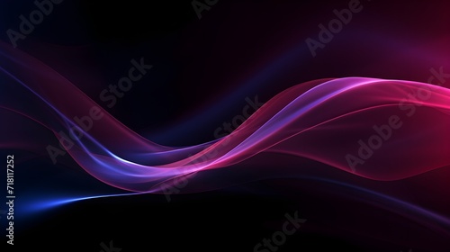 Neon pink, purple, and blue motion waving texture with glowing, cyber, and technology digital wave background concept. Futuristic tech. Generative AI.
