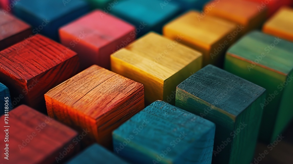 Colorful Wooden Blocks Macro Colorful Wooden Blocks Macro