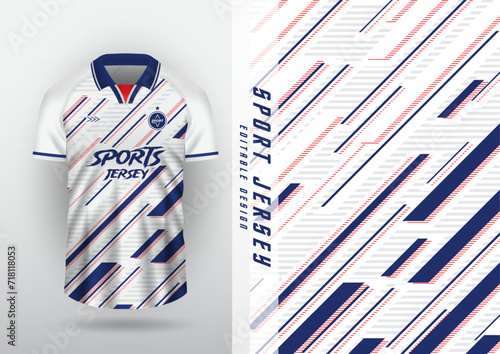 Background sublimation outdoor sports jersey football jersey futsal jersey running jersey racing  workout Dotted square pattern, white and blue