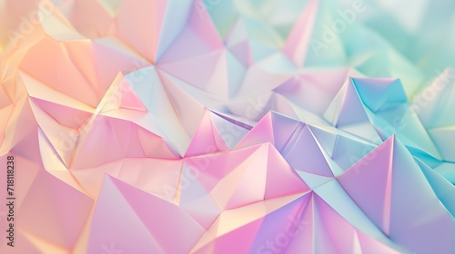 Pastel-colored Interlocking Triangles Abstract Background