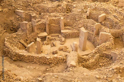 Ancient Site of Gobekli Tepe in SanliUrfa, Turkey. (Göbeklitepe The Oldest Temple of the World
 photo