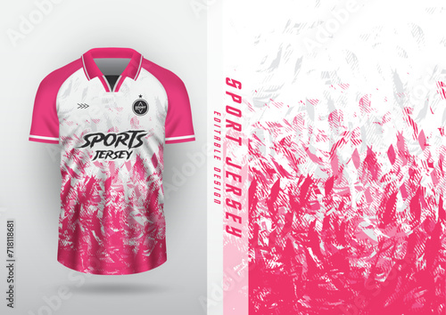 Background sublimation outdoor sports jersey football jersey futsal jersey running jersey racing exercise, brush pattern, faded pink and white.
