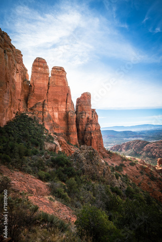 Viewpoint at the top of Cathedral Rock trail in Sedona Arizona
