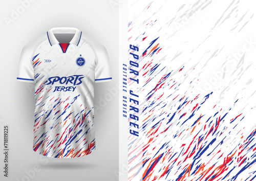 Background sublimation outdoor sports jersey football jersey futsal jersey running jersey racing Exercise , brushed lines on the side, polite white colors.