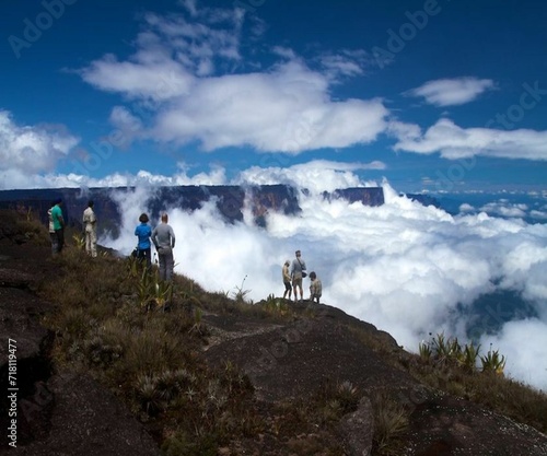 person on the top of mountain