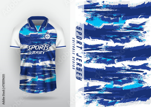 Background sublimation outdoor sports jersey football jersey futsal jersey running jersey racing  workout Wind pattern on the blue and white water background