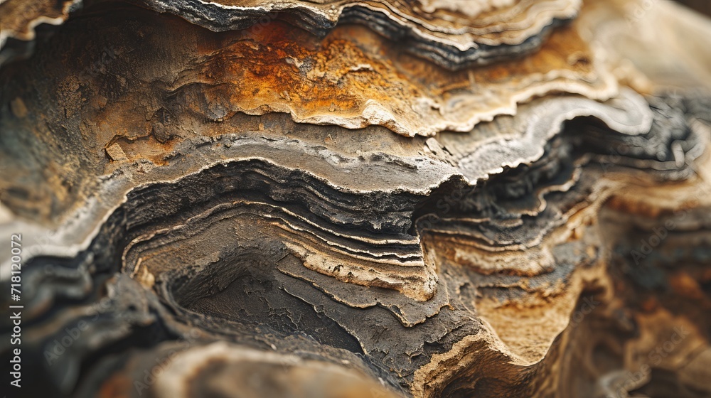 Abstract Geological Layers Contour Lines