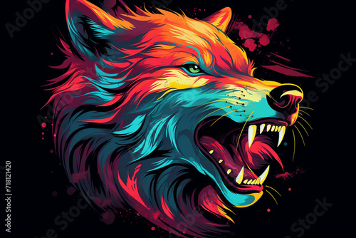 Powerful t-shirt design featuring an alpha wolf howling, symbolizing leadership, strength and unity within the pack.