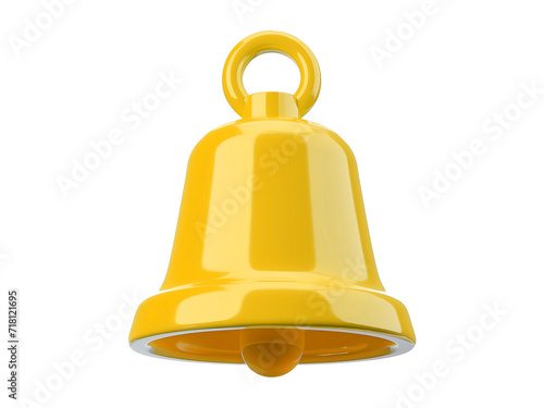 Notification bell icon isolated on transparent or white background, png