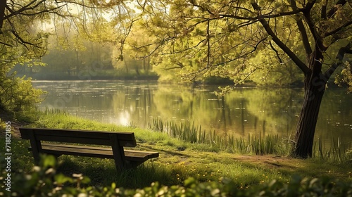 you sit by the lake in the spring with your eyes closed and enjoy nature