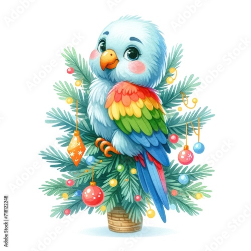 Christmas animals, holiday wildlife, festive creatures, winter animals, watercolor illustration