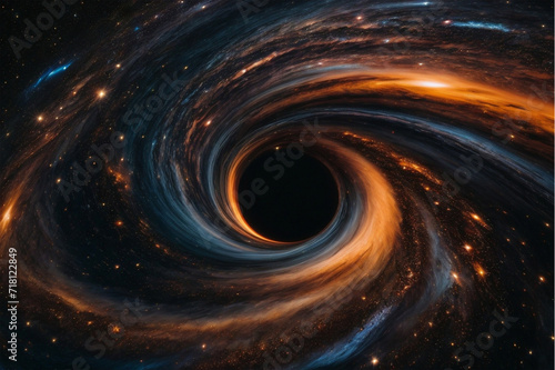 Spiral black hole in space