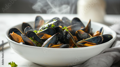 Savory Mussels in Aromatic White Wine Broth A Gastronomic Delight