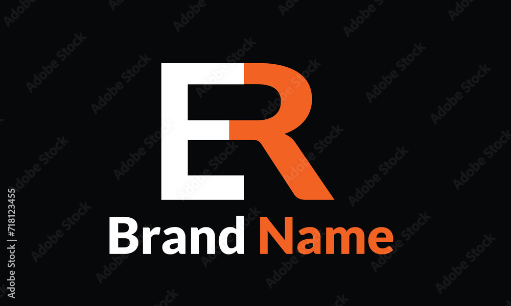 Professional and Minimalist Letter ER RE Logo Design, Editable in Vector Format