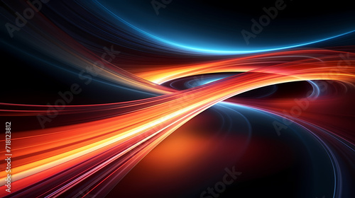 Line glowing motion blur illustration light background, energy neon light, effect bright line glowing motion blur