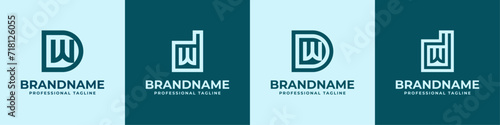Modern Initials DW Logo, suitable for business with DW or WD initials