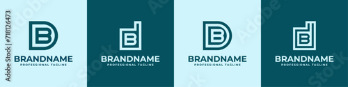 Modern Initials DB Logo, suitable for business with DB or BD initials