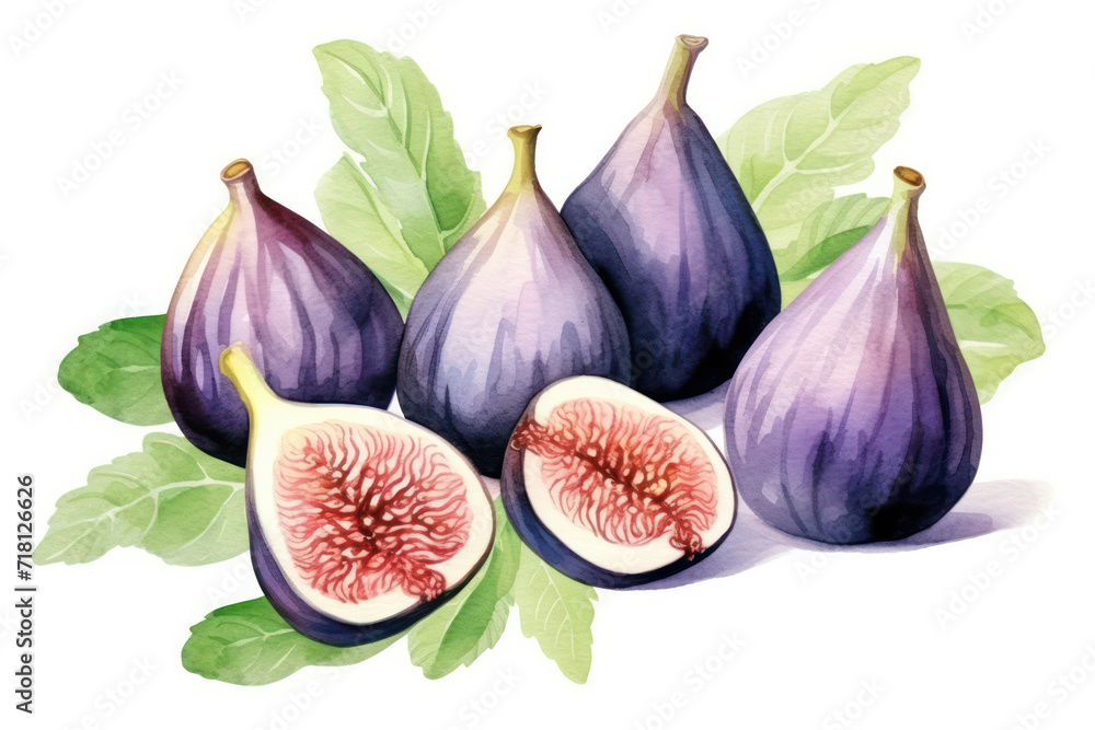 Obraz premium Vibrant Purple Fig: Ripe, Sweet and Fresh, Organic Food Amidst Tropical Background.